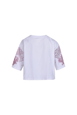 تیشرت چاپی گلدوزی دار