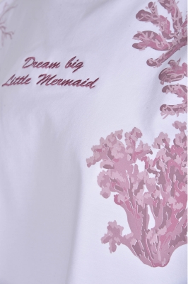 تیشرت چاپی گلدوزی دار