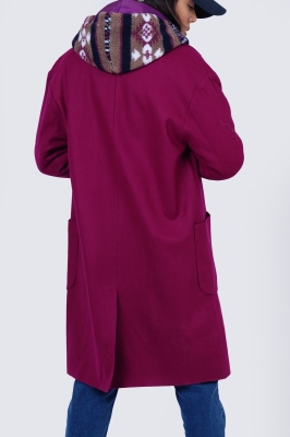 پالتو بلند یقه انگلیسی تک دکمه