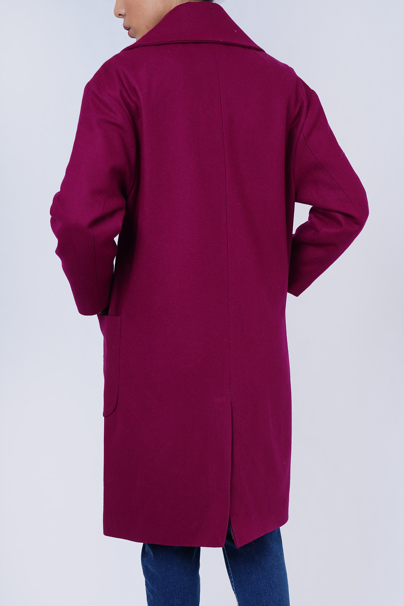 پالتو بلند یقه انگلیسی تک دکمه