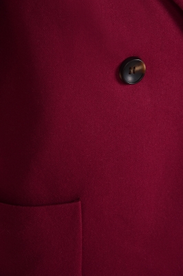 پالتو بلند یقه انگلیسی تک دکمه