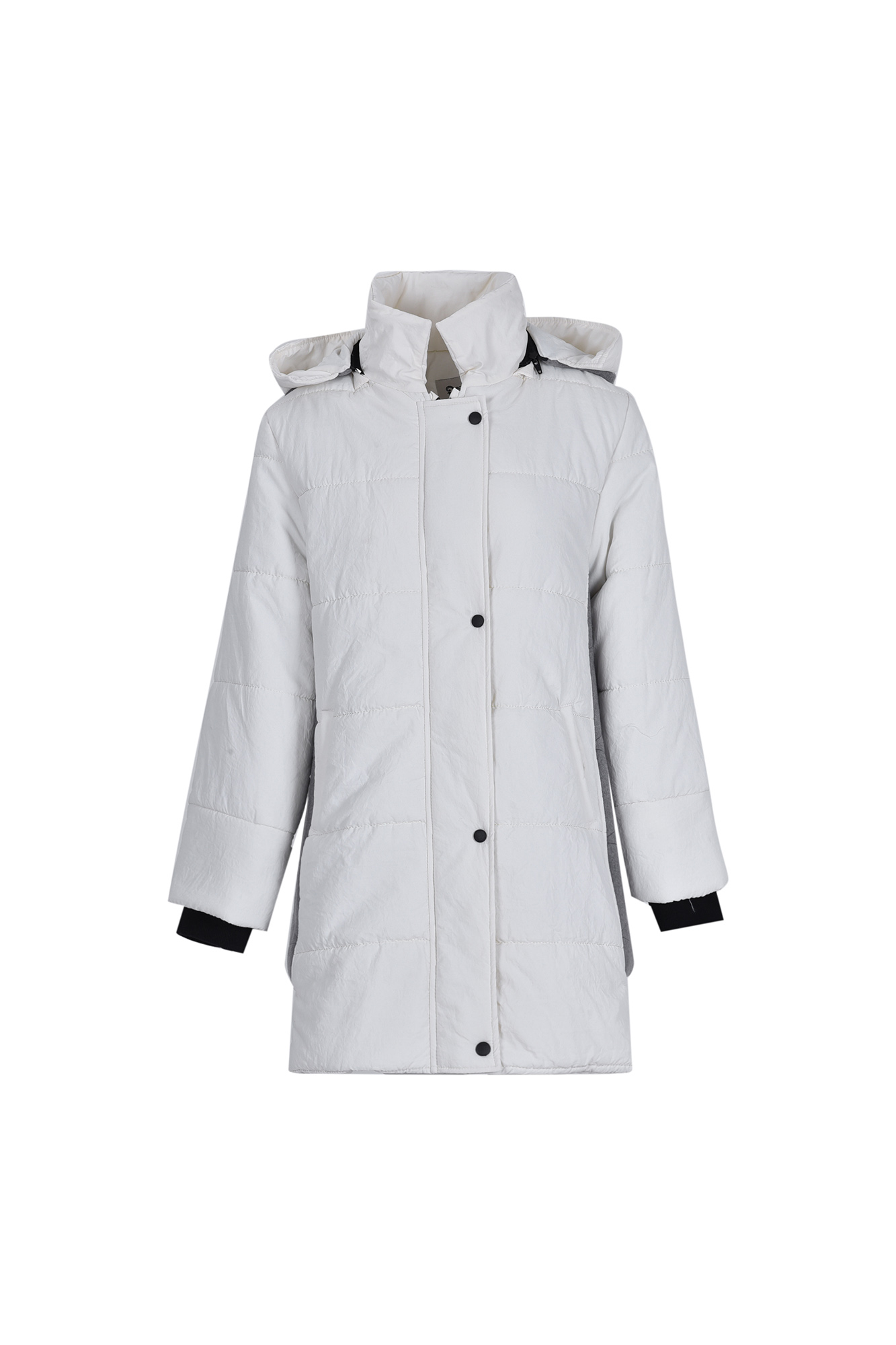 کاپشن بلند کلاه دار