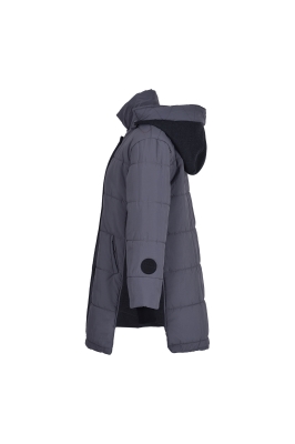 کاپشن بلند کلاه دار