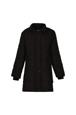 کاپشن بلند کلاه دار