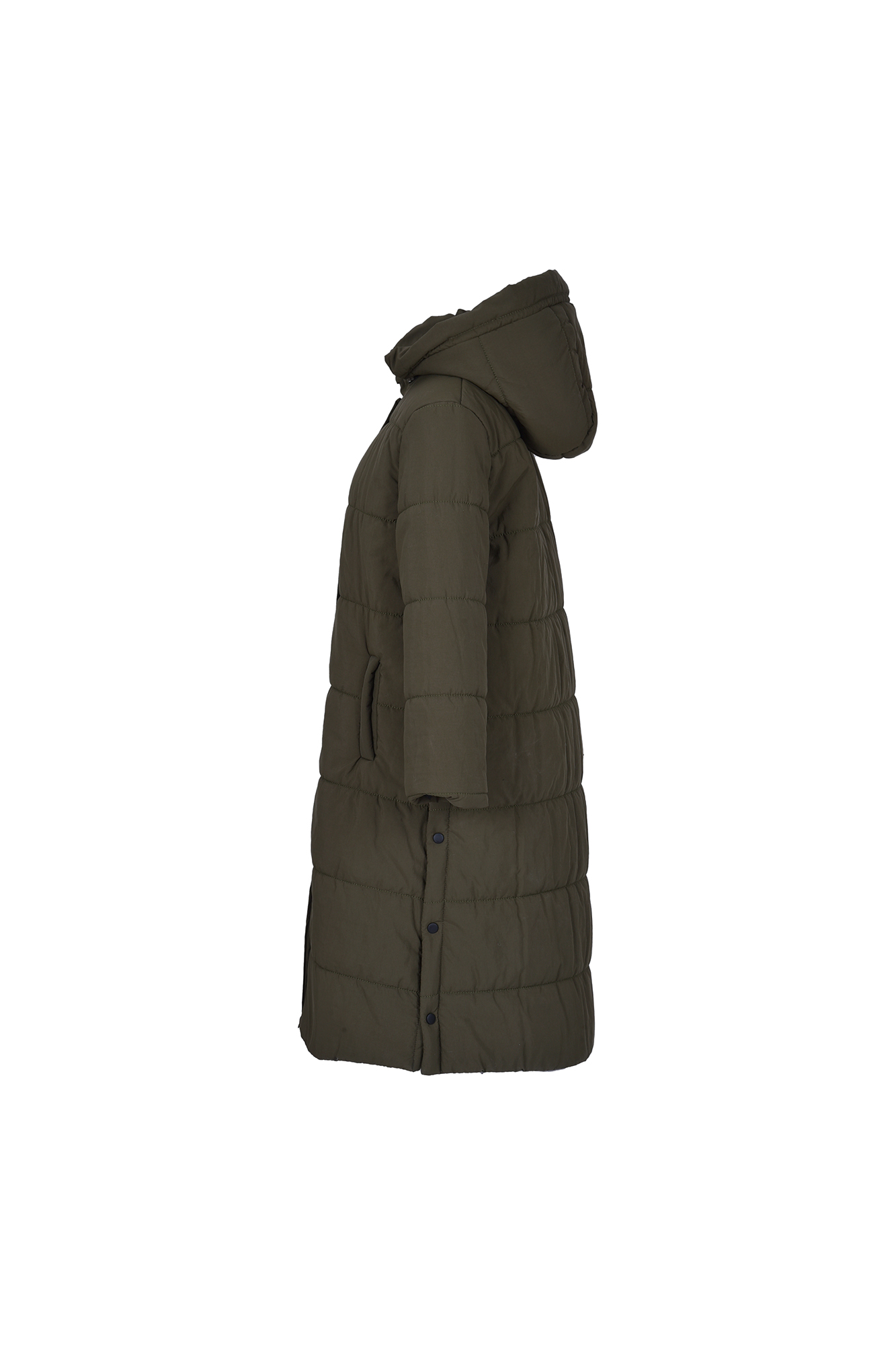 کاپشن بلند کلاه دار