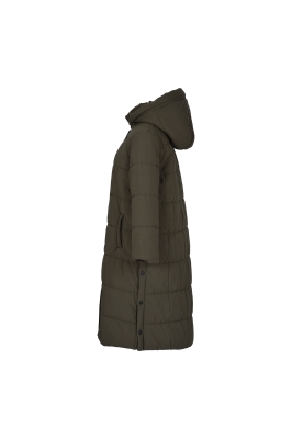 کاپشن بلند کلاه دار