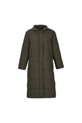 کاپشن بلند کلاه دار