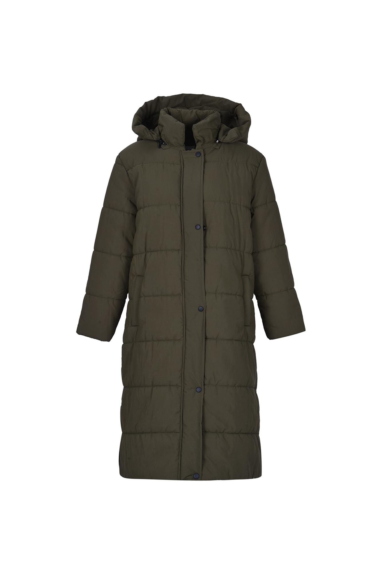 کاپشن بلند کلاه دار