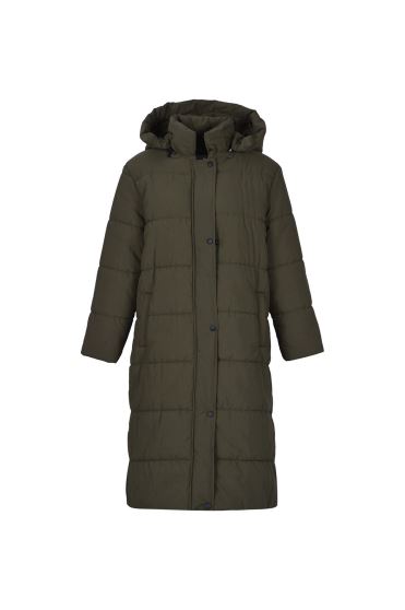 کاپشن بلند کلاه دار