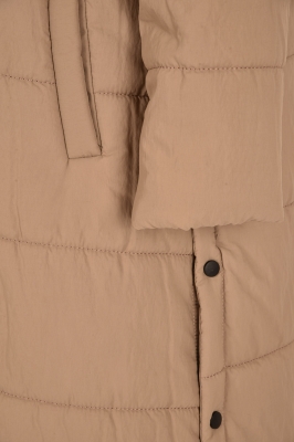 کاپشن بلند کلاه دار