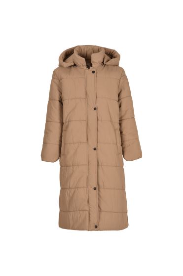 کاپشن بلند کلاه دار