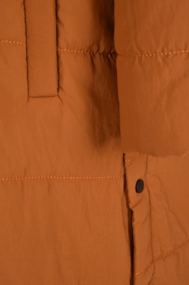 کاپشن بلند کلاه دار