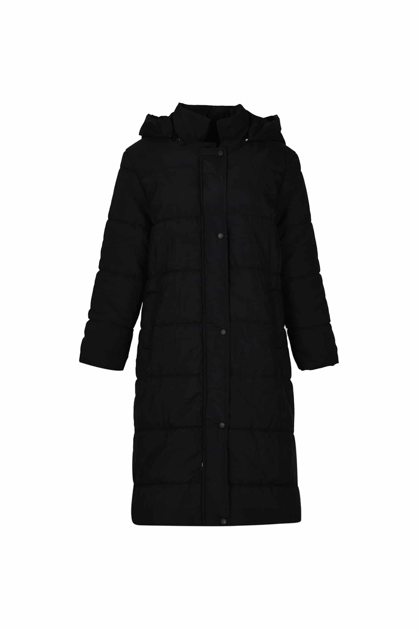 کاپشن بلند کلاه دار