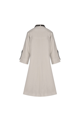 بارانی بلند با خرجکار چرم