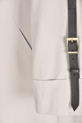 بارانی بلند با خرجکار چرم