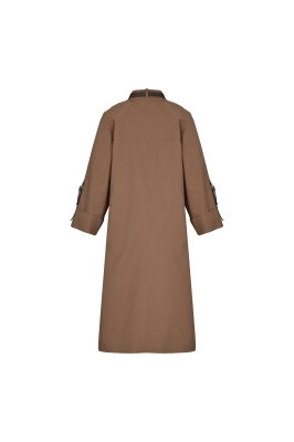 بارانی بلند با خرجکار چرم