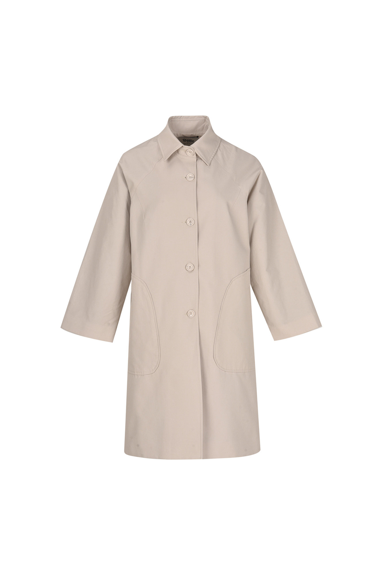 بارانی آستین رگلان جیب برش دار