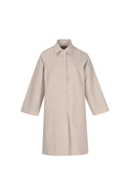 بارانی آستین رگلان جیب برش دار