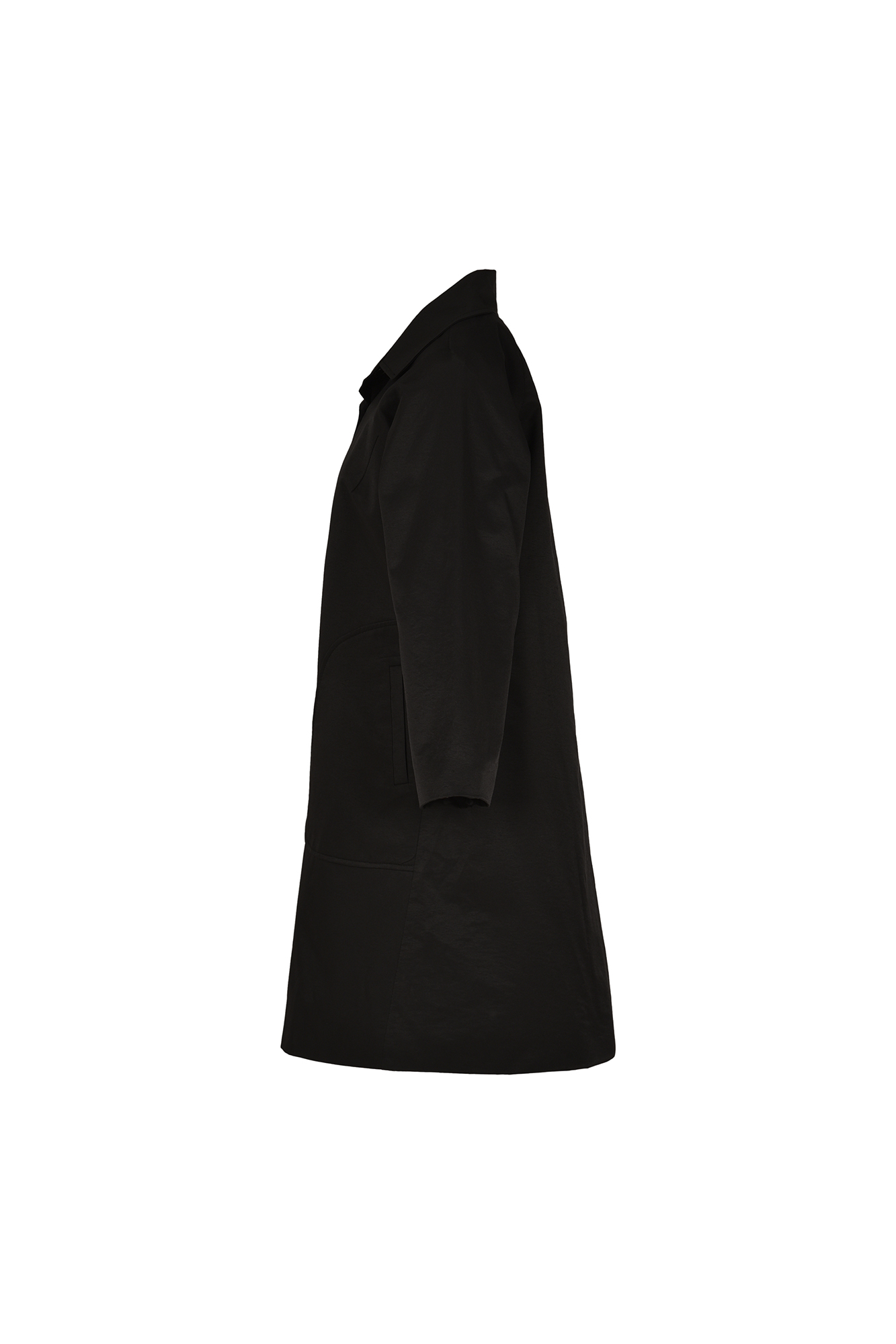 بارانی آستین رگلان جیب برش دار