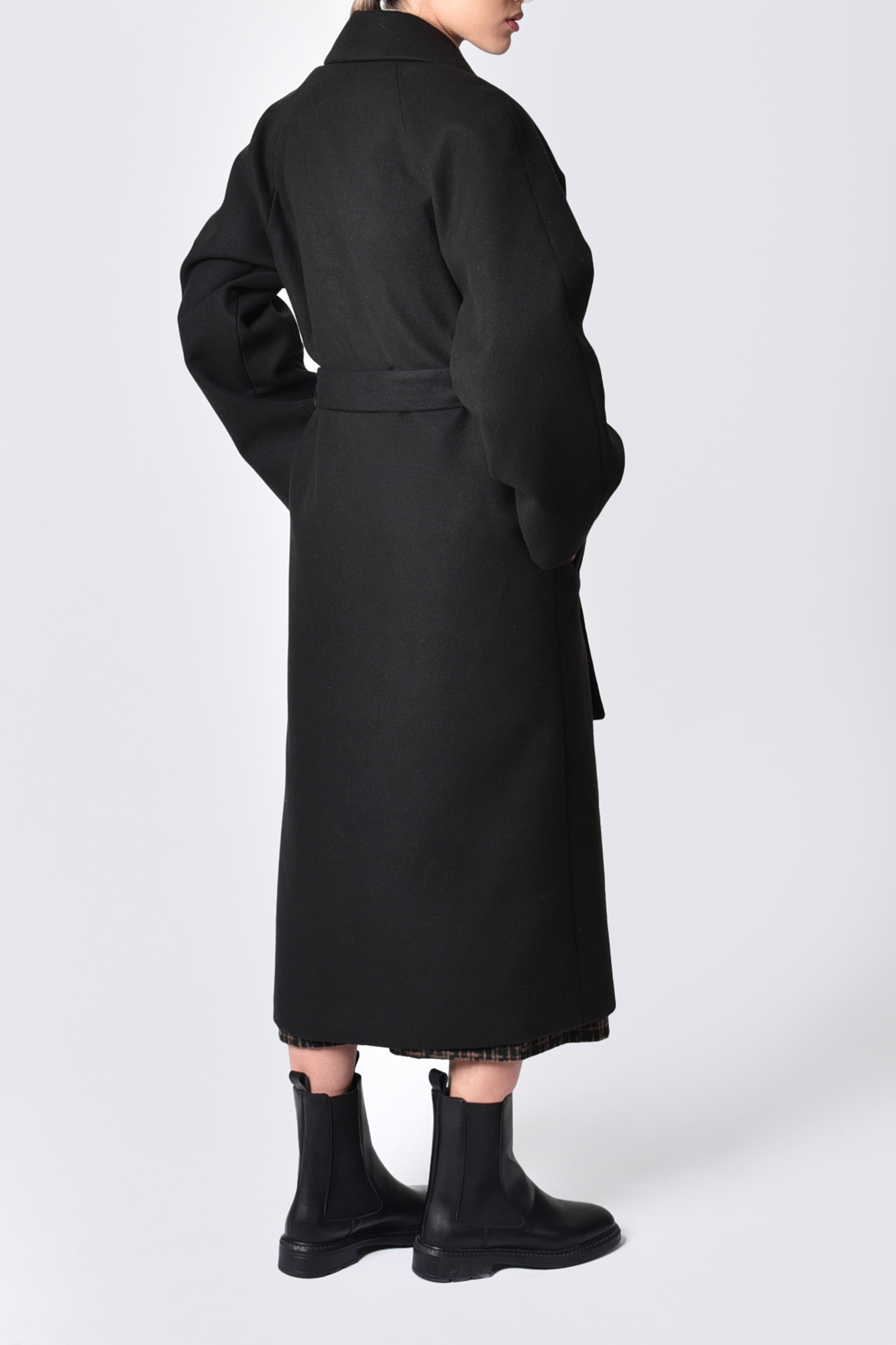 پالتو بلند یقه انگلیسی آستین رگلان