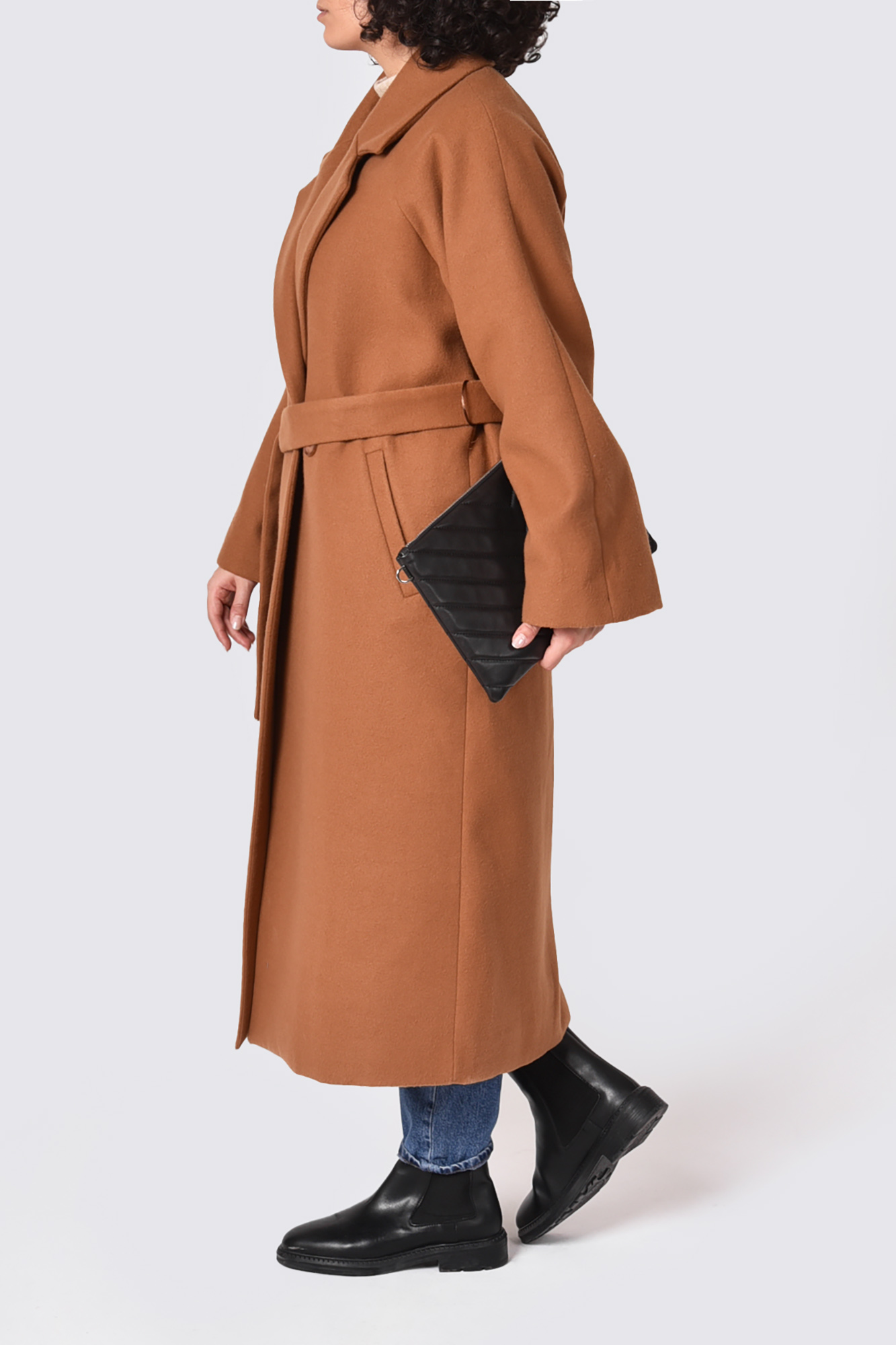 پالتو بلند یقه انگلیسی آستین رگلان