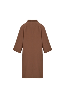 پالتو بلند یقه ایستاده با دوخت تزیینی