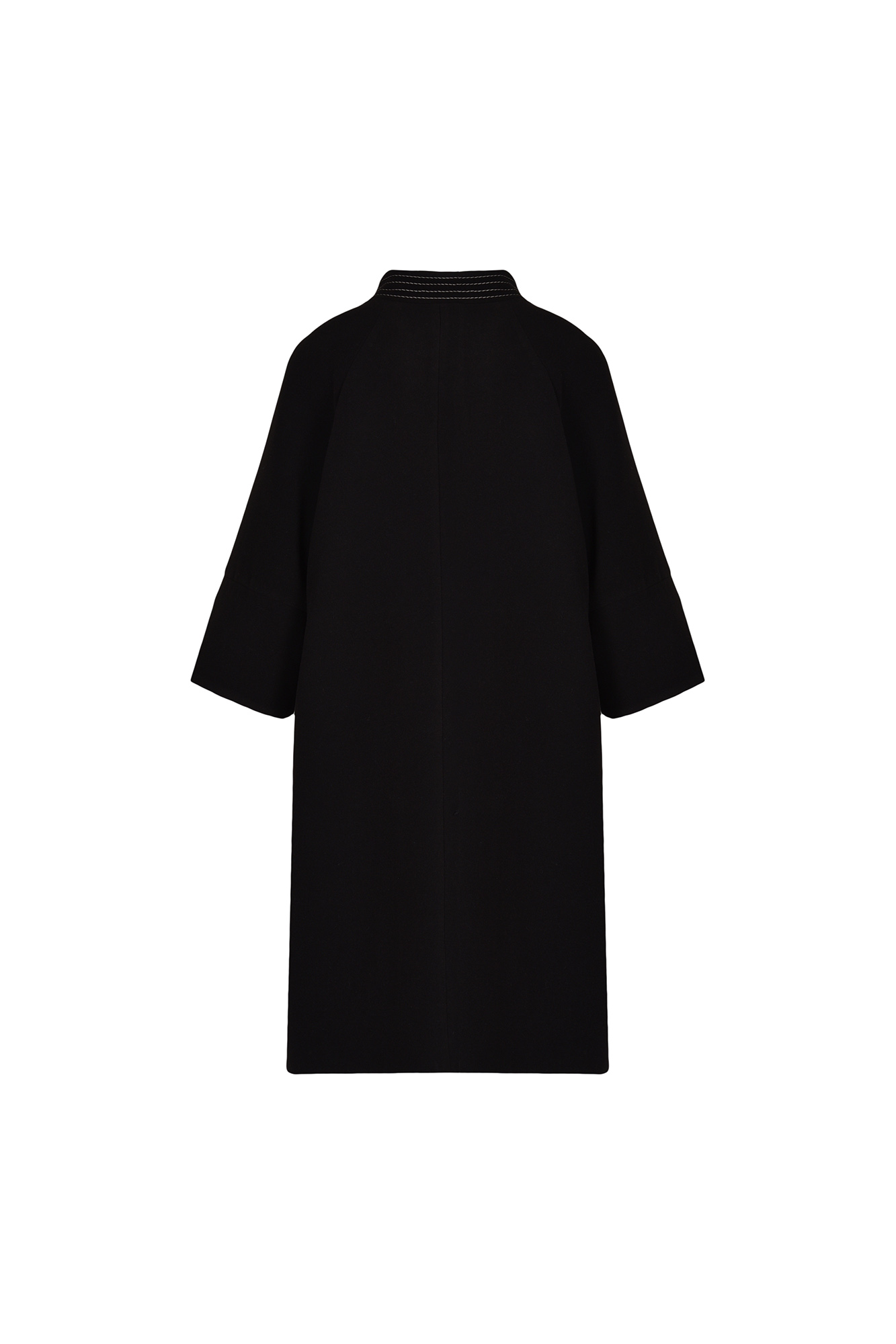 پالتو بلند یقه ایستاده با دوخت تزیینی