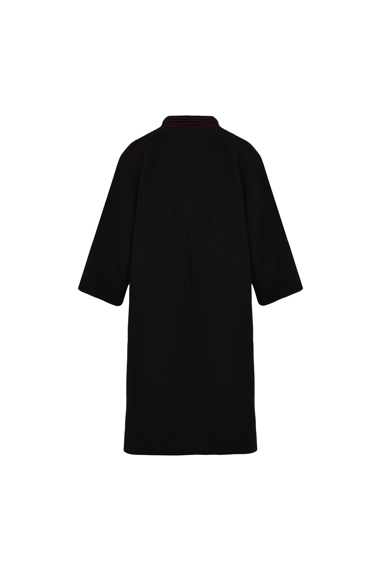 پالتو بلند یقه ایستاده با دوخت تزیینی