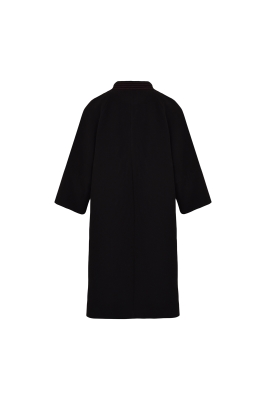 پالتو بلند یقه ایستاده با دوخت تزیینی