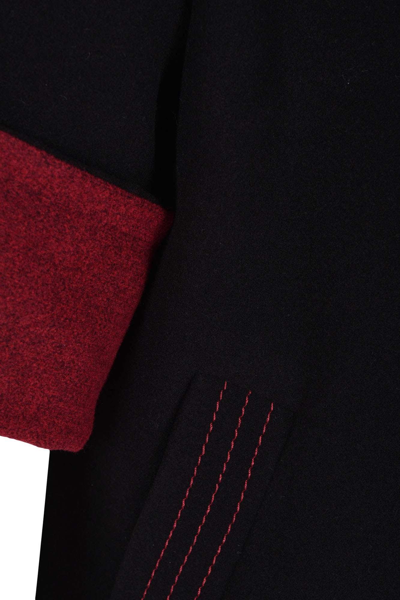 پالتو بلند یقه ایستاده با دوخت تزیینی