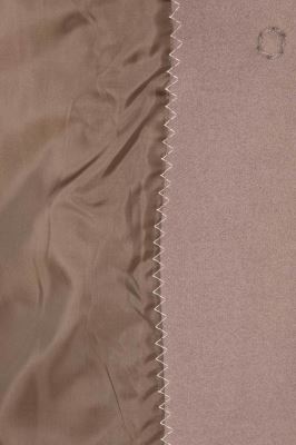 پالتو بلند آستین رگلان یقه گرد با دوخت تزیینی