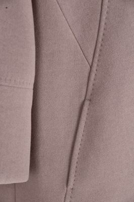 پالتو بلند آستین رگلان یقه گرد با دوخت تزیینی