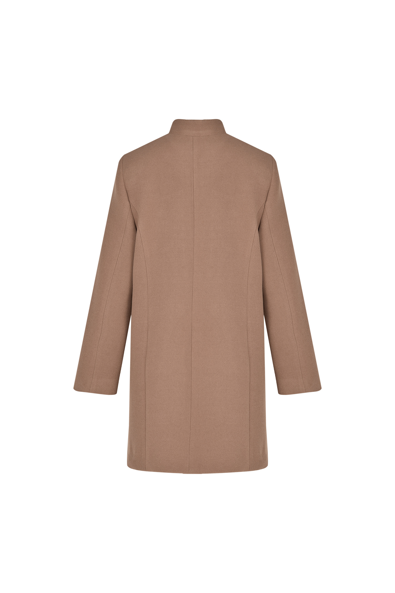 پالتو بلند یقه ایستاده با دوخت تزیینی