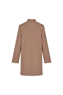 پالتو بلند یقه ایستاده با دوخت تزیینی