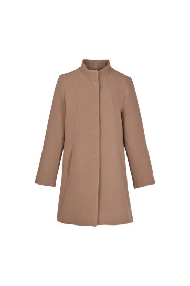 پالتو بلند یقه ایستاده با دوخت تزیینی