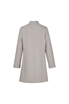 پالتو بلند یقه ایستاده با دوخت تزیینی