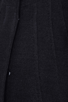 پالتو بلند یقه ایستاده با دوخت تزیینی