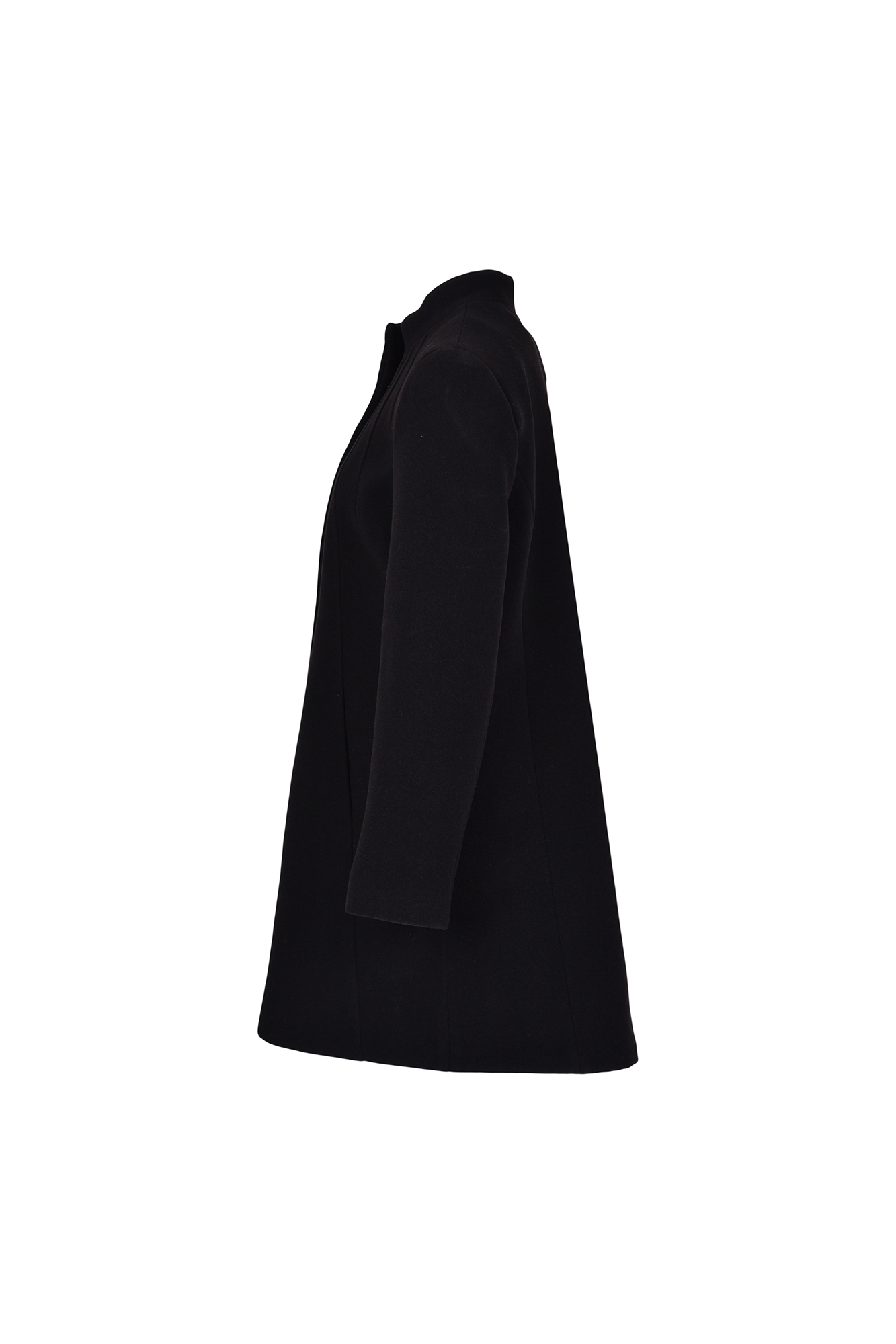 پالتو بلند یقه ایستاده با دوخت تزیینی