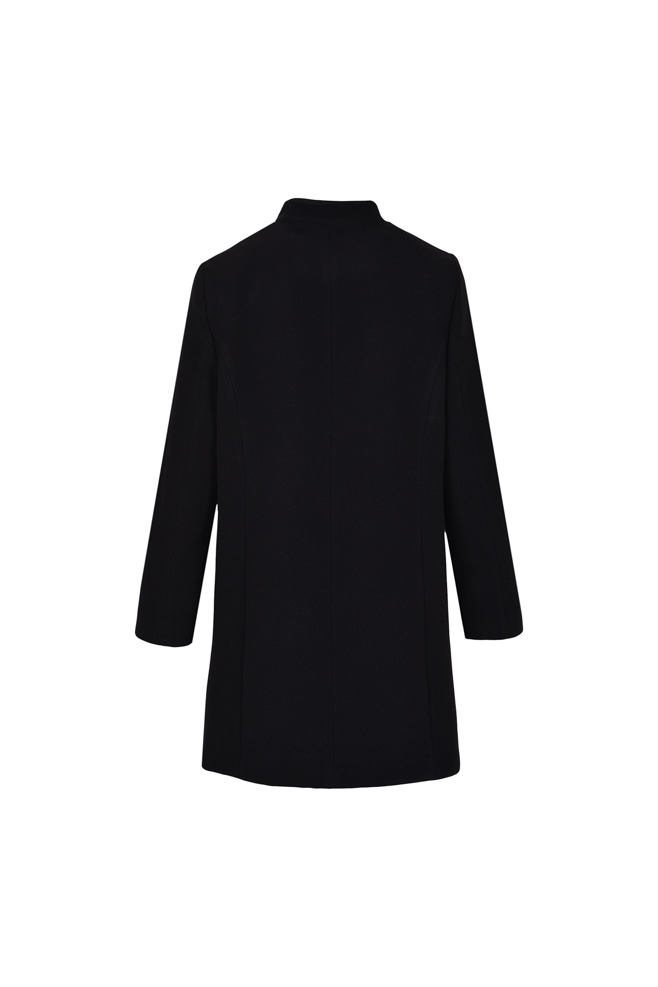 پالتو بلند یقه ایستاده با دوخت تزیینی