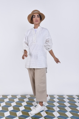 مانتو خامه دوزی جلو بسته