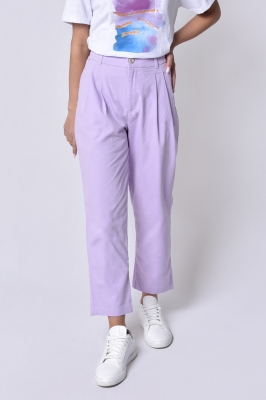 شلوار کتان پلیتد کمر کش