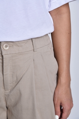 شلوار کتان پلیتد کمر کش