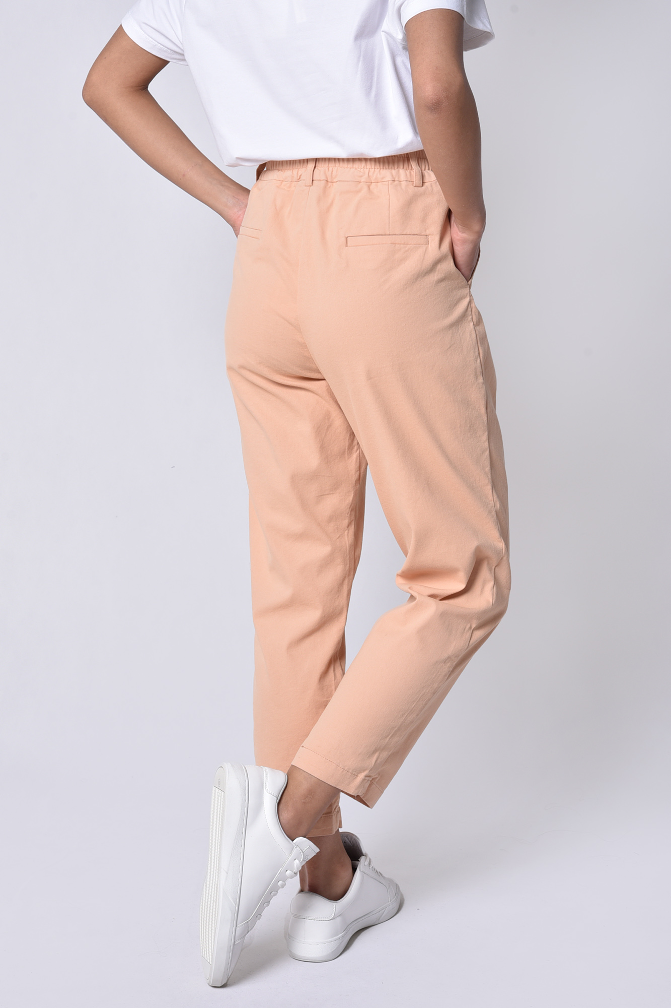 شلوار کتان پلیتد کمر کش