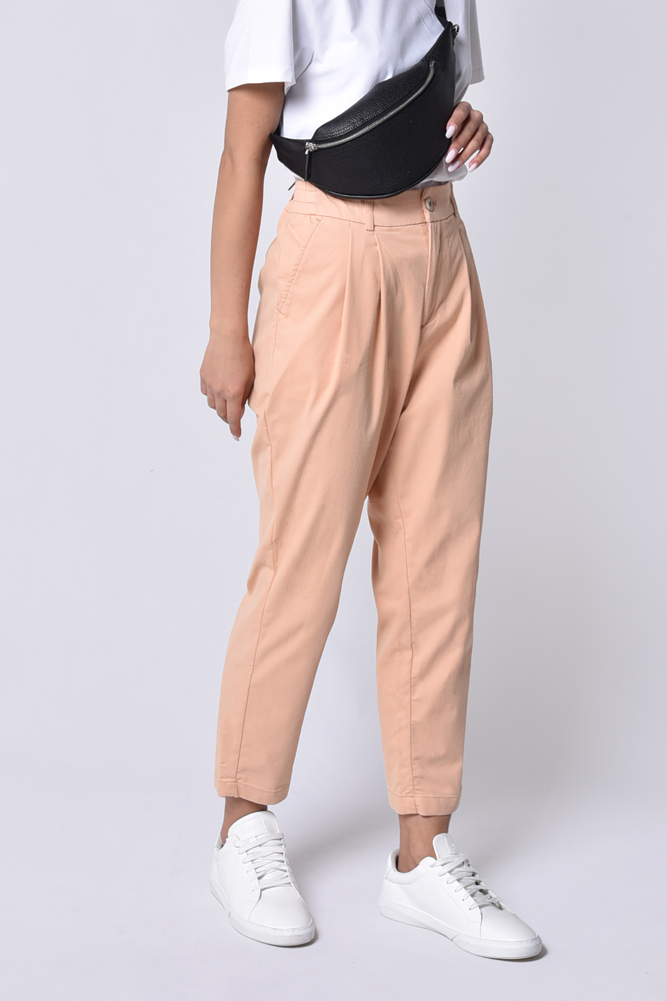 شلوار کتان پلیتد کمر کش