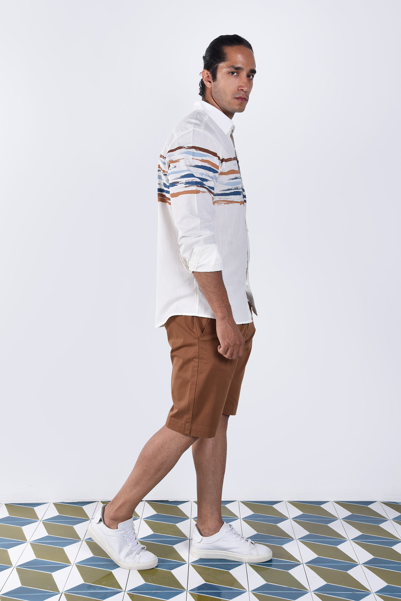 پیراهن آستین بلند چاپی