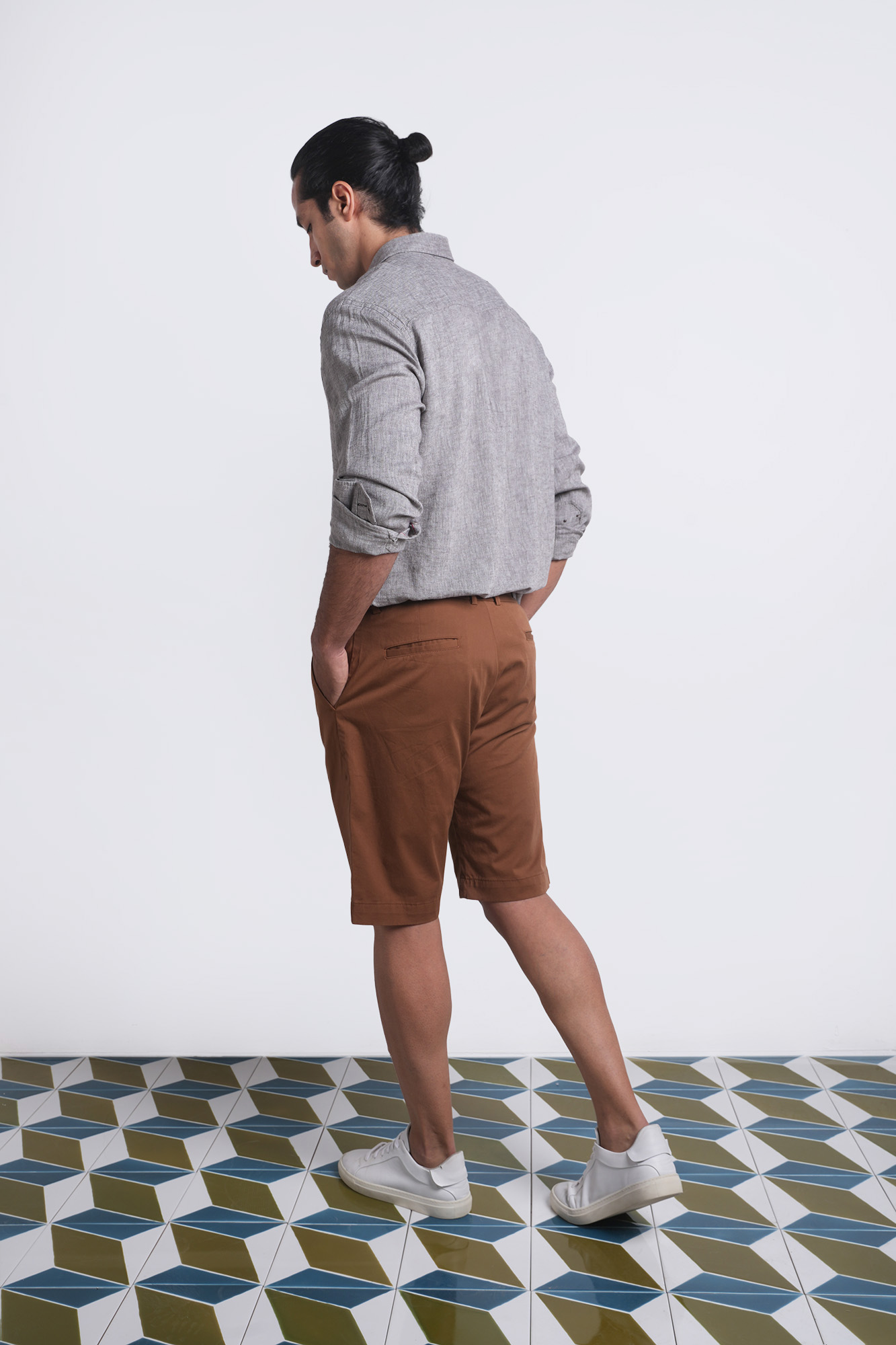 پیراهن آستین بلند لینن رگولار فیت