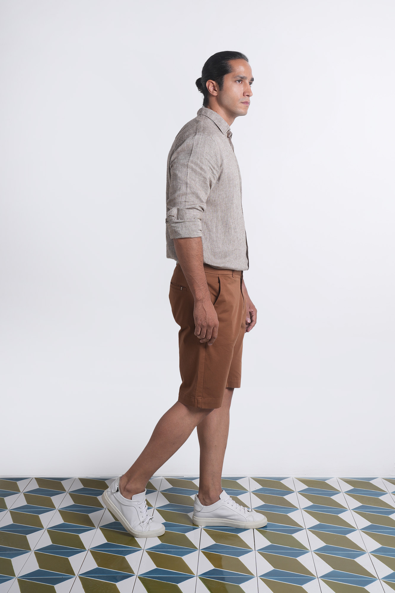 پیراهن آستین بلند لینن رگولار فیت