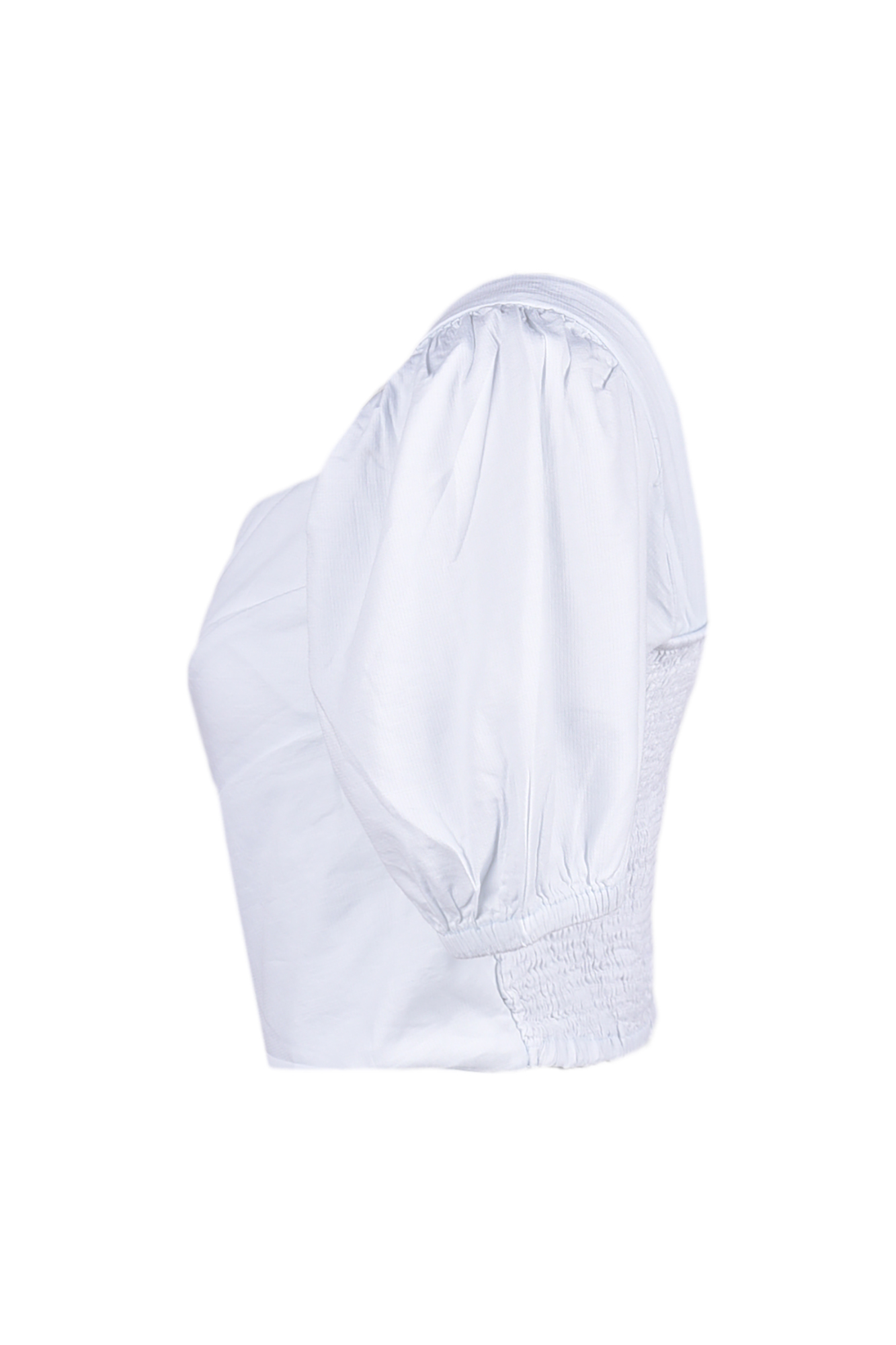 بلوز کراپ پیلی دار آستین چین دار