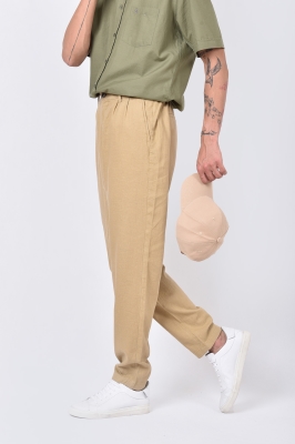 شلوار لینن پیلی دار