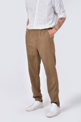 شلوار لینن پیلی دار